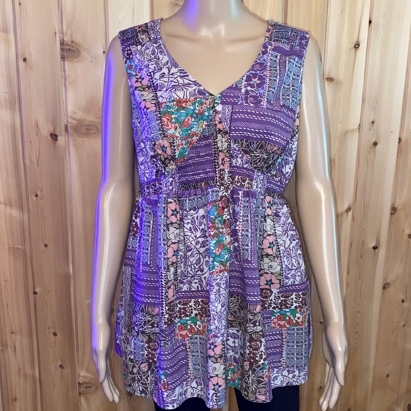 Oh Baby by Motherhood Maternity Cotton Top XL - Picture 2 of 7